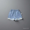 Summer new children's Korean-style stylish flower-embroidered loose girls' shorts are versatile and can be worn over thin denim shorts Application Scenario